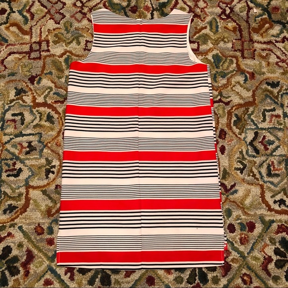 San Souci Striped Shift Dress Low Back Size M - Picture 2 of 6